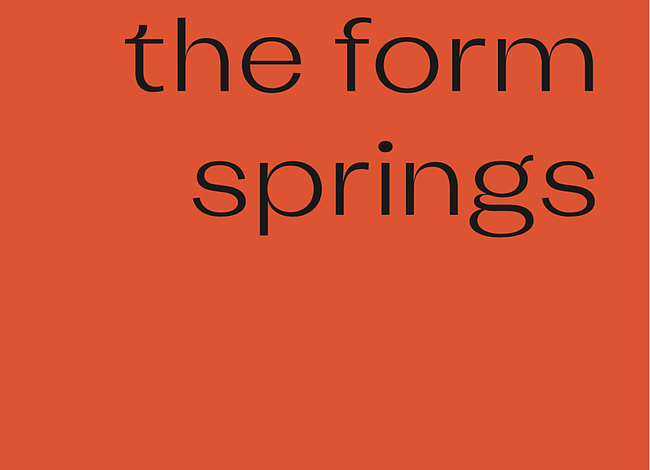 Group Show: the form springs