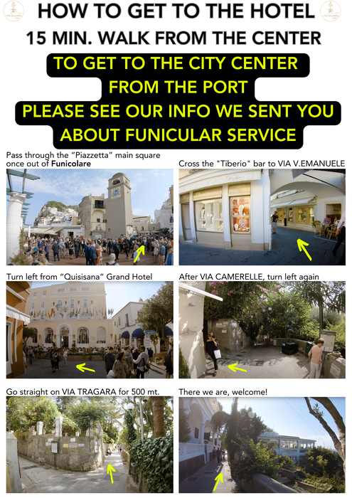 How to get to Villa Brunella when in Capri