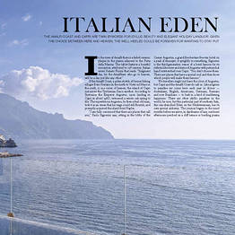 WISH magazine, The Australian - Italian Eden