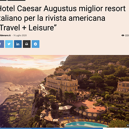 Il Denaro - Hotel Caesar Augustus miglior resort italiano per la rivista americana “Travel + Leisure”