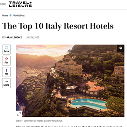 Travel+Leisure - The Top 10 Italy Resort Hotels
